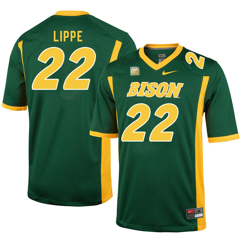 Men #22 Jake Lippe North Dakota State Bison College Football Jerseys Sale-Green